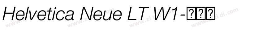 Helvetica Neue LT W1字体转换